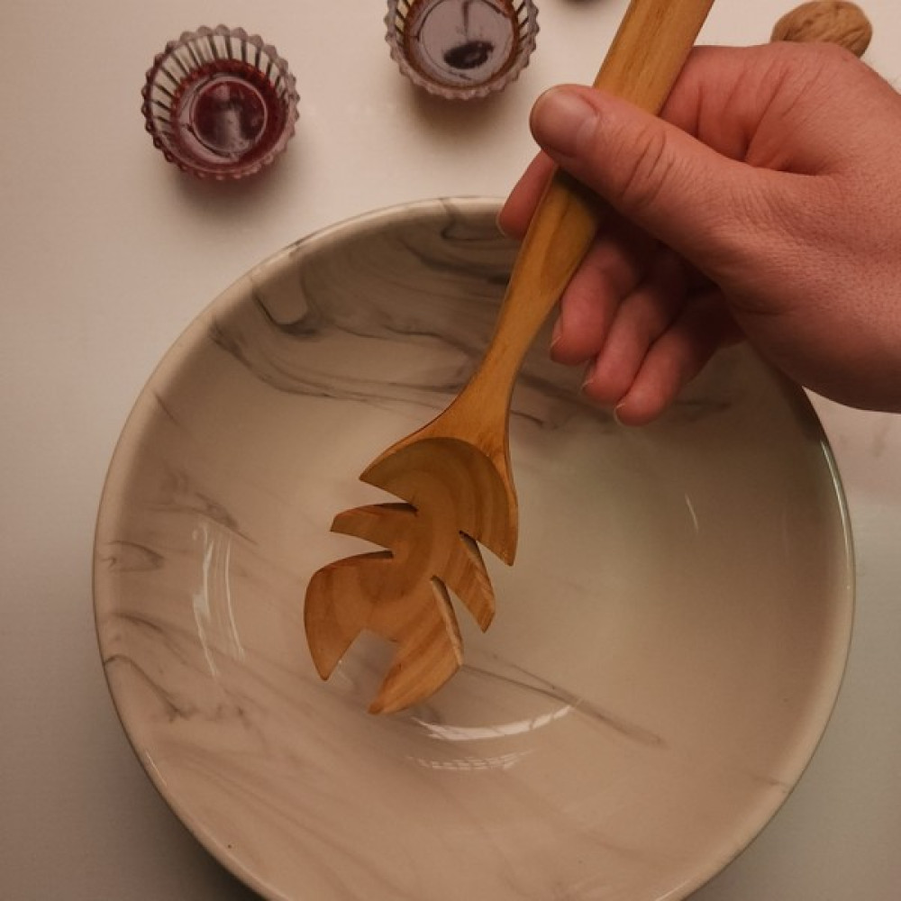 Kıyı Bucak Ahşap Makarna Kaşığı, Tahta Kaşık, Kiraz, 30 cm Çatal / Kaşık / Bıçak Takımları Fiyatı