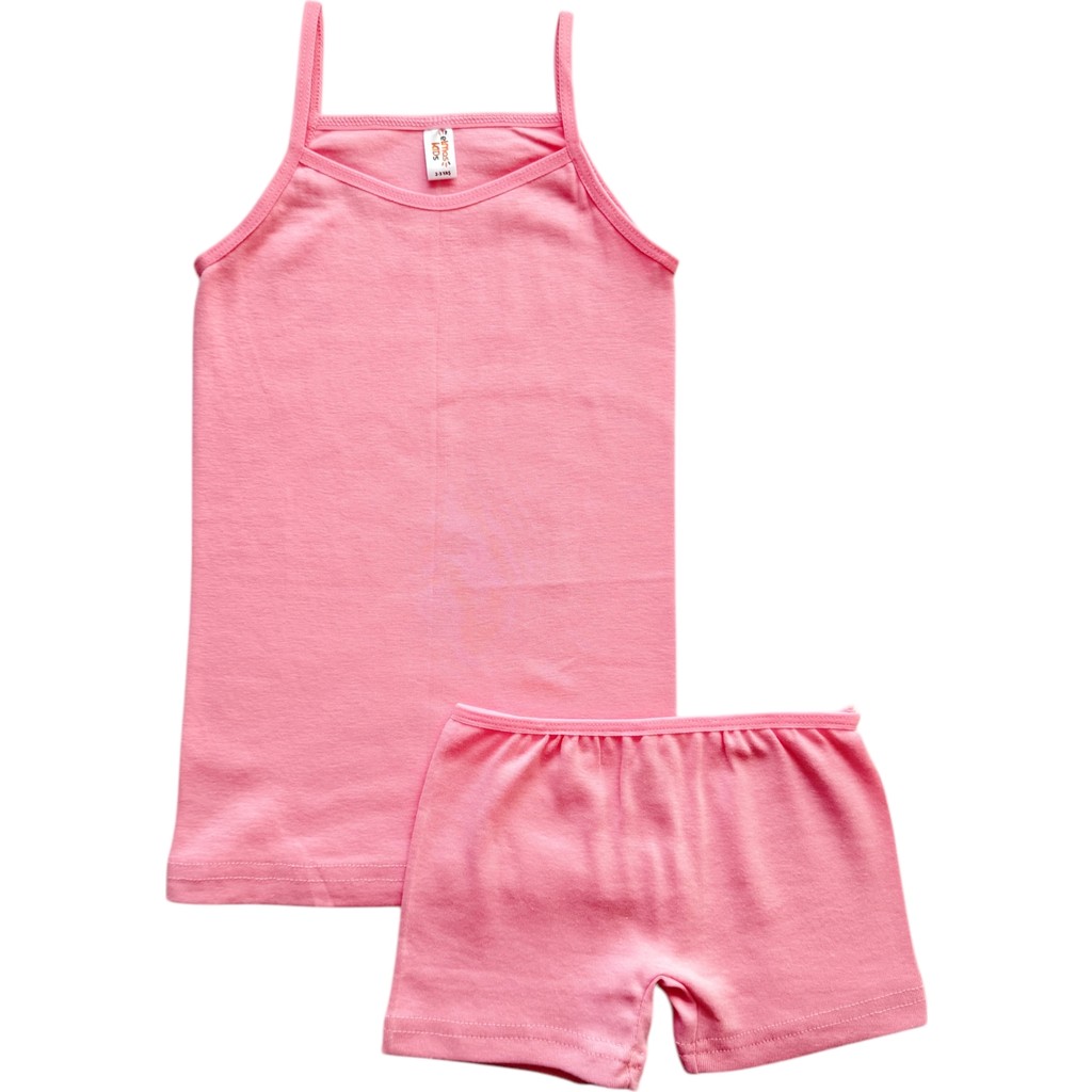 Kız Çocuk %100 Pamuklu Pembe Ince Askılı Atlet Boxer Takımı Erkek Boxer Fiyatı