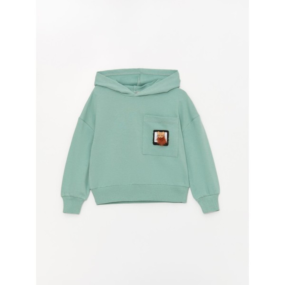 Kız Çocuk Ayıcık Cep Kapüşonlu SweatShirt Kız Çocuk Sweatshirt Fiyatı