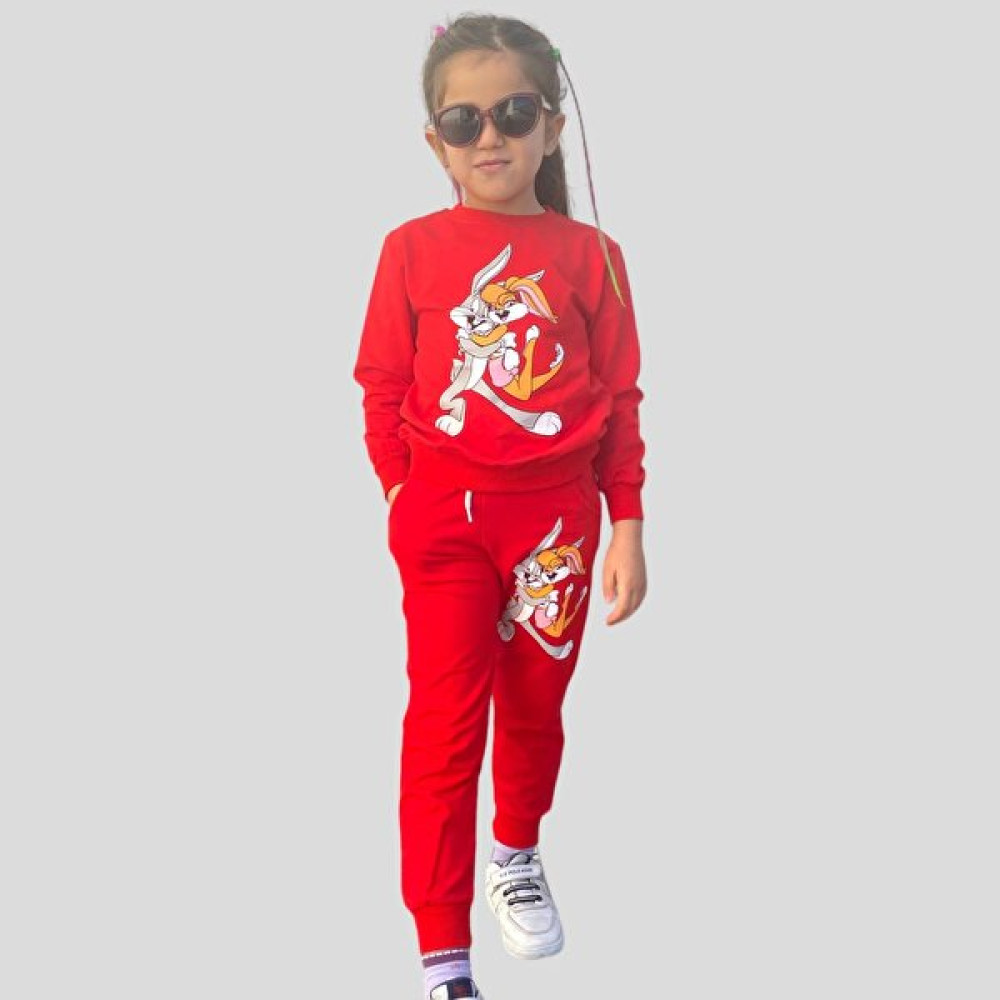 Kız Çocuk Bugs Bunny Sweatshirt Eşofman Takımı (1 Yaş Büyük ALINIZ)13183 Kız Çocuk Giyim Takımı Fiyatı