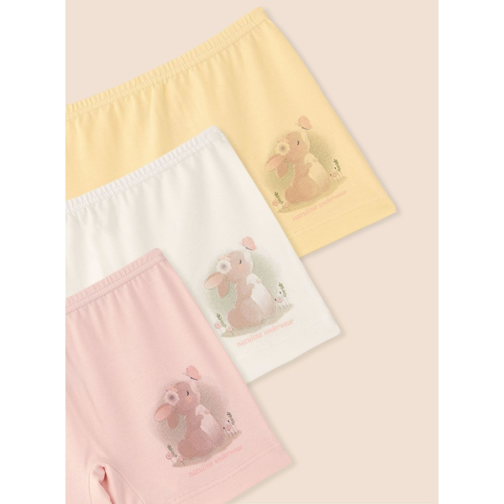 Kız Çocuk Organik Pamuklu Likralı Boxer Rabbit 6'lı Paket Kız Çocuk Külot Fiyatı