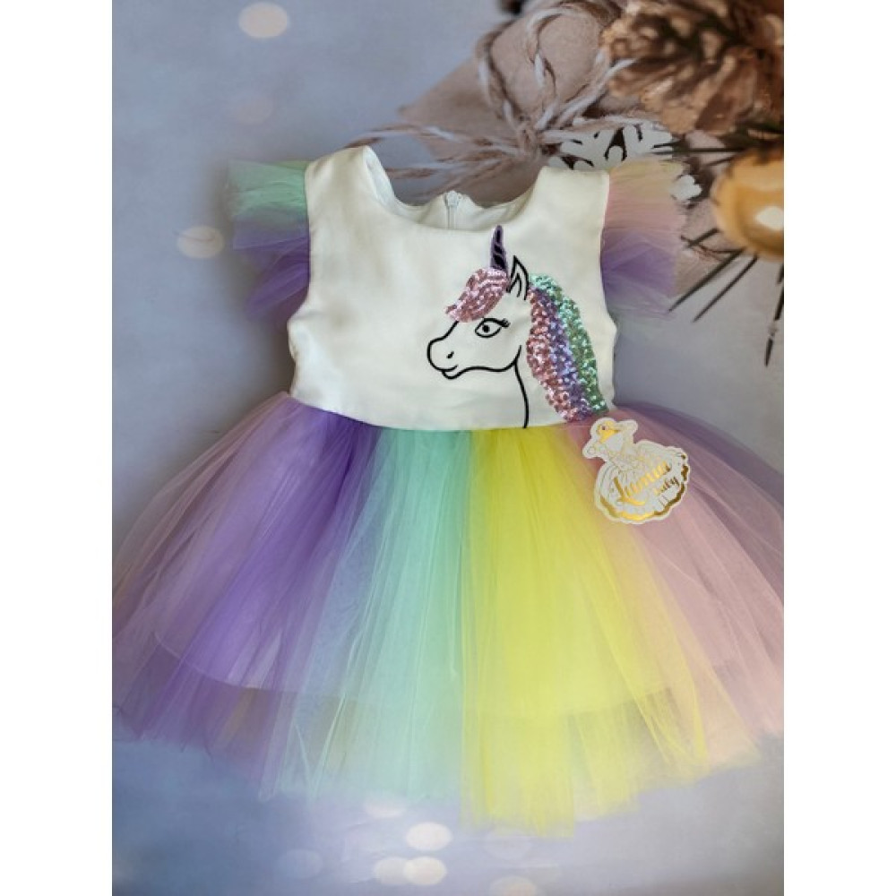 Kız Çocuk Özel Gün Unicorn Tütü Elbise Elbise Fiyatı