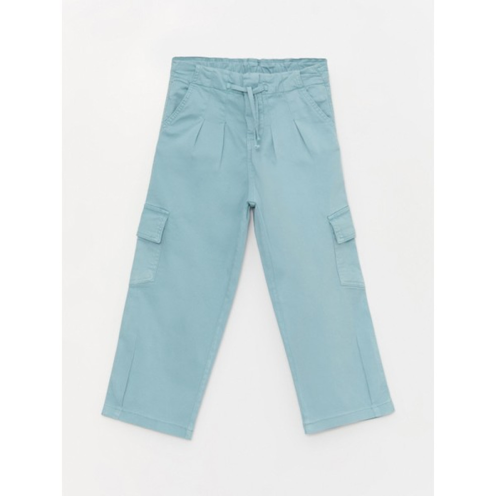 Kız Çocuk Pileli Kargo Cepli Jean Denim Pantolon Kız Çocuk Pantolon Fiyatı