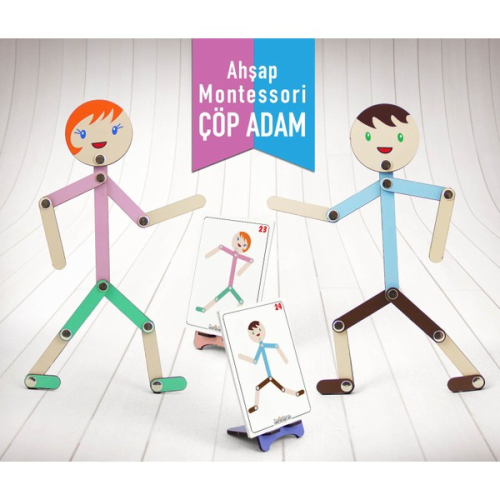 Kız Erkek Figür Ahşap Çöp Adam Montessori Yapboz Aktivite Eğitici Ahşap Oyuncak Eğitici Oyuncak Fiyatı