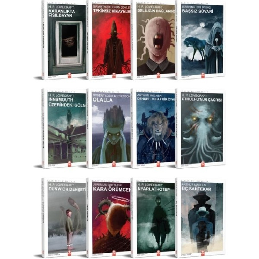Kızıl Panda Yayınevi Korku Klasikleri Seti - 1 (12 Kitap) Dünya Edebiyatı Fiyatı