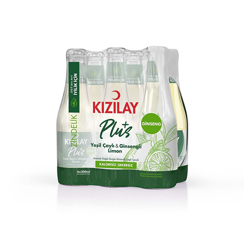Kızılay Yeşil Çaylı & Ginsengli Limon Aromalı 6x200 ml Maden Suyu ve Soda Fiyatı