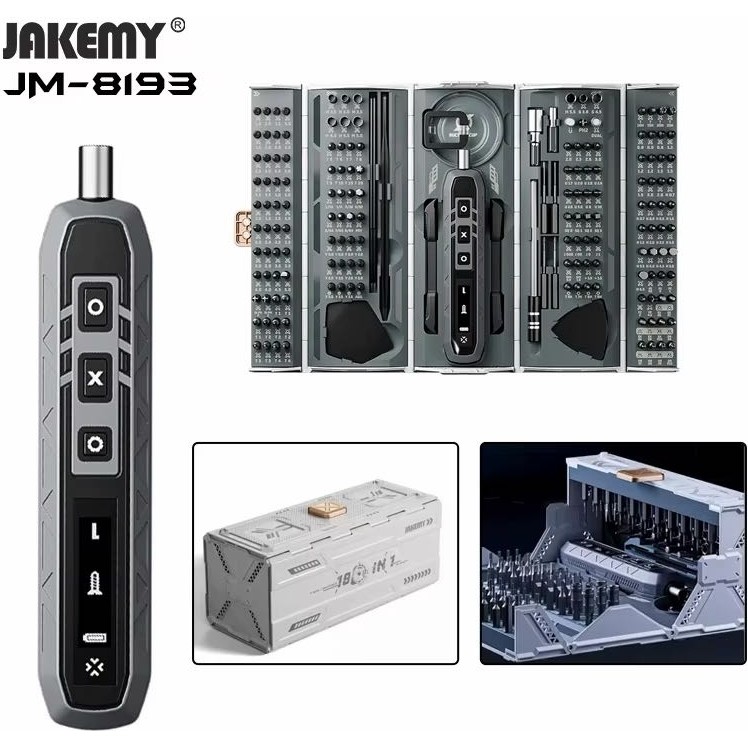 Kızılelma Teknik Jakemy JM-8193 Şarjlı Tornavida Takımı Tornavida Fiyatı