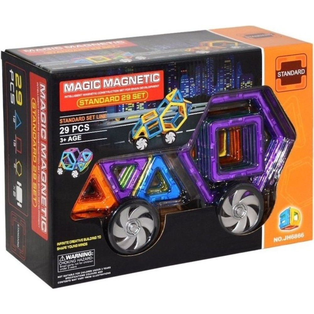 Kızılkaya Oyuncak Kızılkaya, Manyetik 29 Parça Araba Tekerlekli Eğitici Manyetik Puzzle KZL-JH6866 - Renkli Eğitici Oyuncak Fiyatı