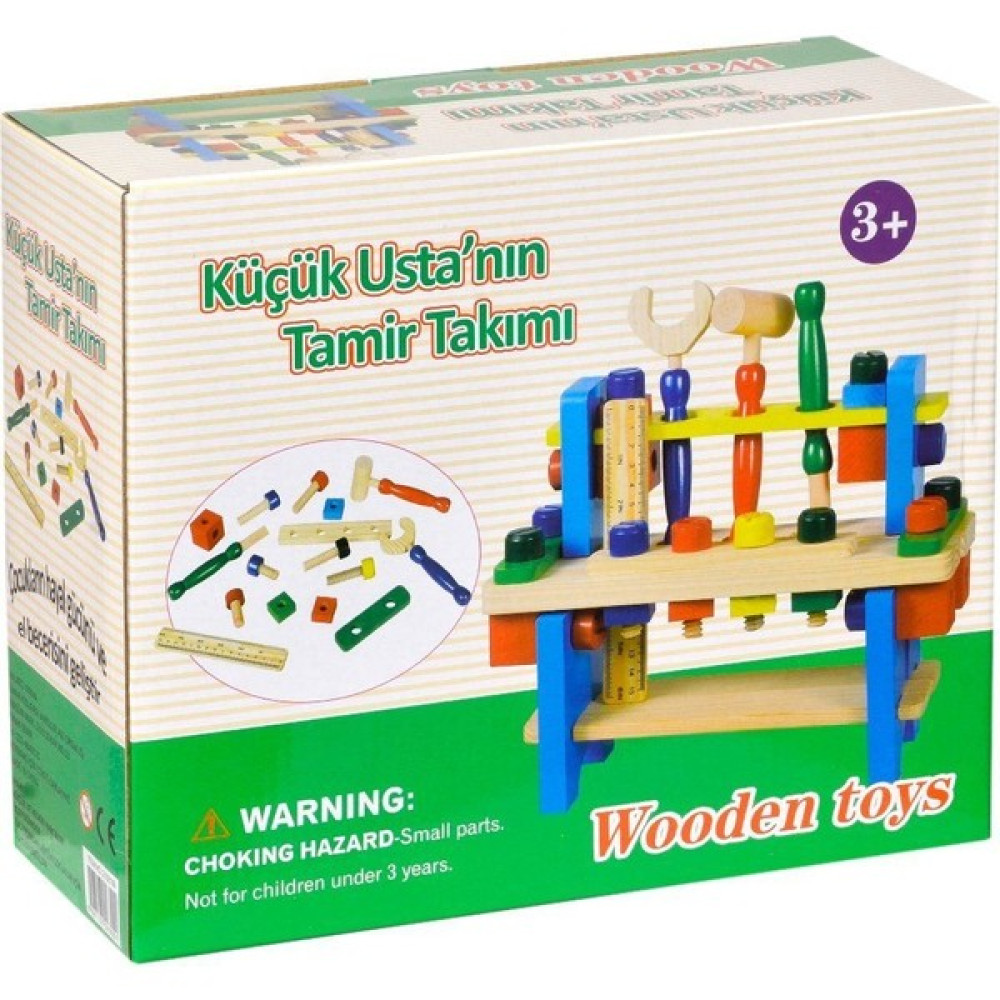Kızılkaya oyuncak KZL-2102109 Küçük Usta'nın Ahşap Tamir Seti Eğitici Oyuncak Fiyatı