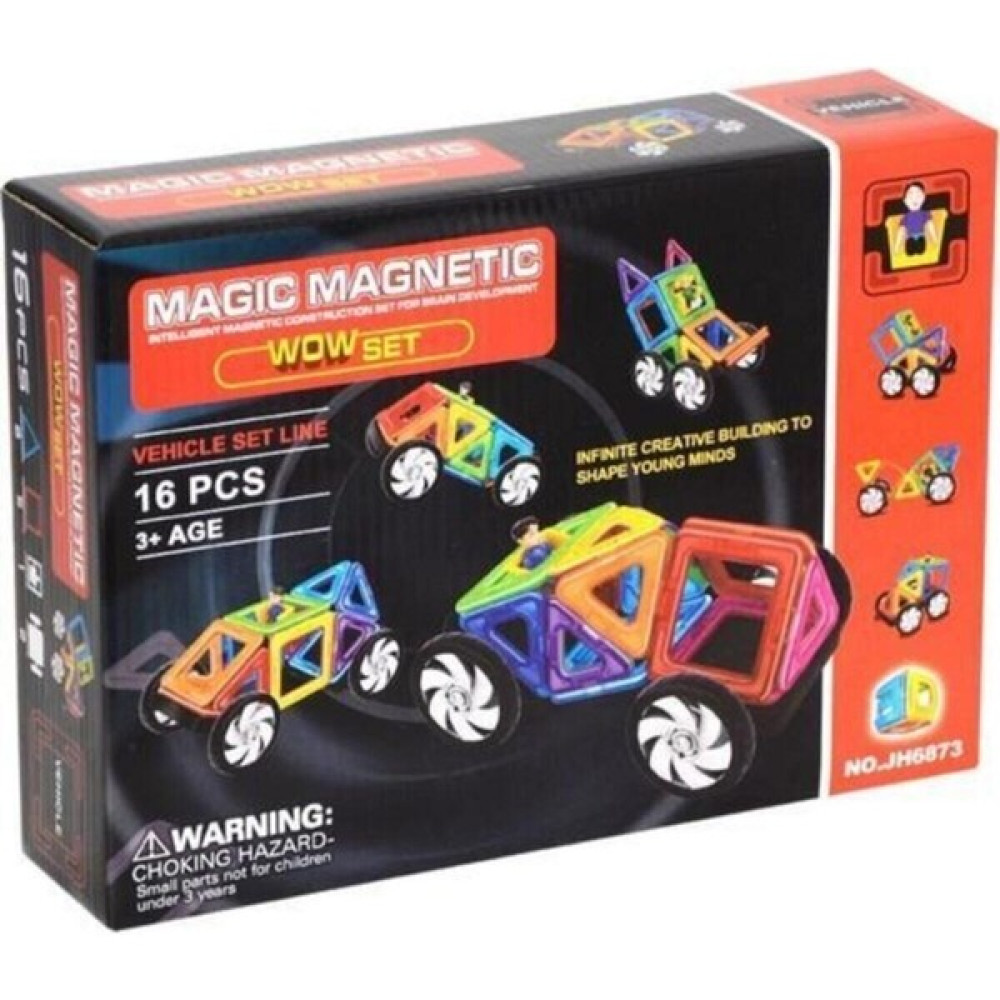 Kızılkaya Oyuncak Magic Magnetic 16 Parça Araba Tekerli Magnetik - Renkli Eğitici Oyuncak Fiyatı
