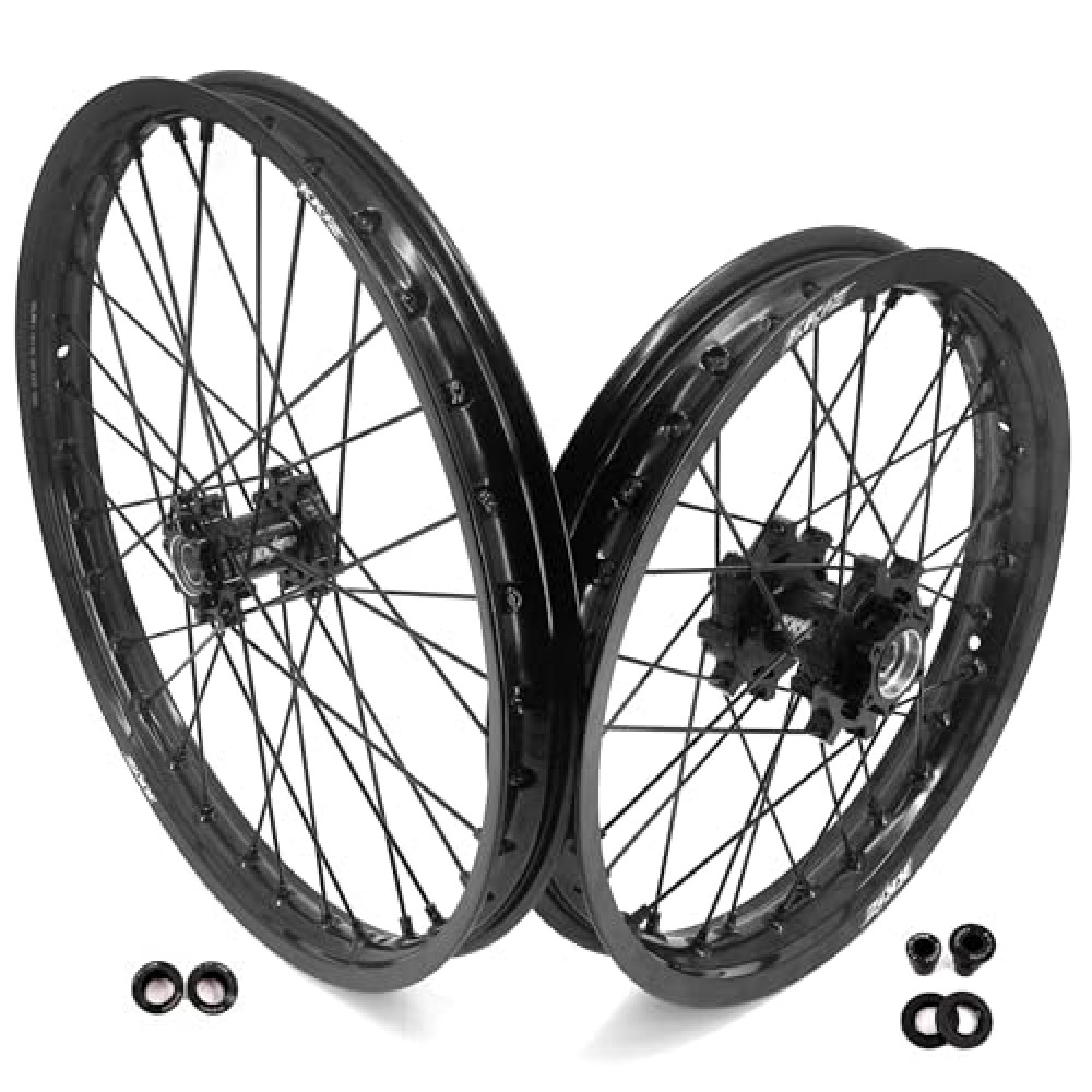 KKE 19''x16'' Spoked Wheels Hubs For Surron Light Bee X 2019-2023 eBike Dirtbike Wheel Set Black hubs rims
