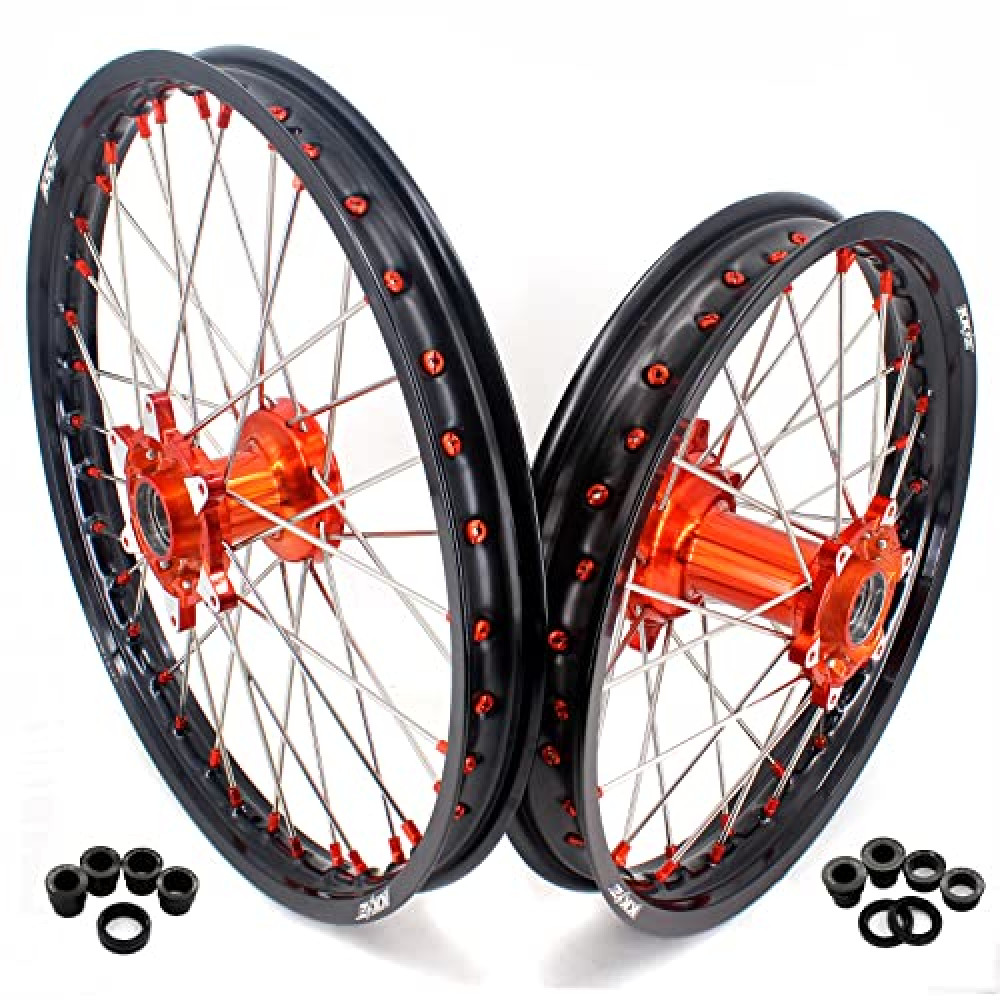 KKE 21'' 18'' Enduro Motorcycle Dirtbike Cast Wheels Rims Compatible with KTM EXC XC 125-530CC 2003-2025