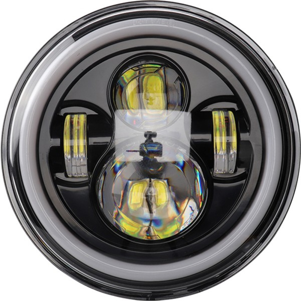 KKmoon 12 V / 24 V Motosiklet Araba Far 7 Inç Yuvarlak LED (Yurt Dışından) - Standart - Siyah Motorsiklet Lambaları Fiyatı