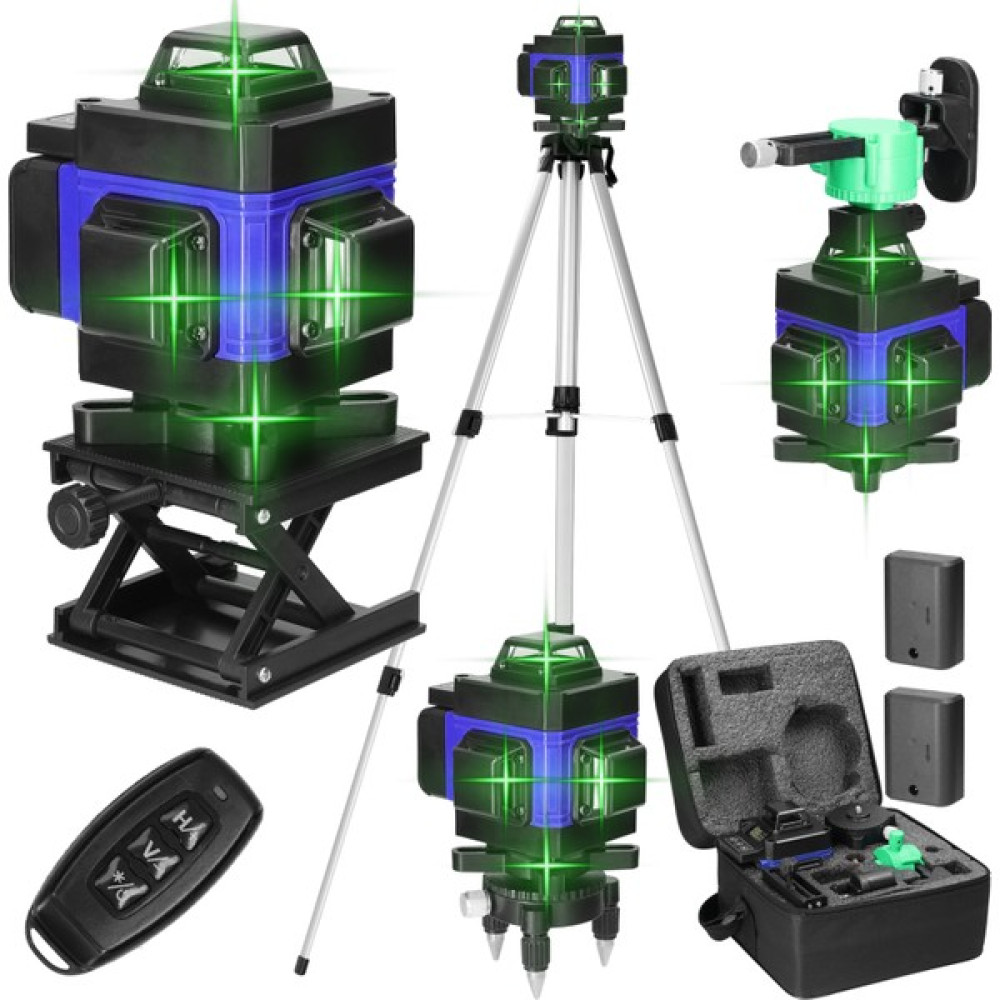 KKmoon Çok İşlevli 4d 16 Hatlı Lazer Seviyesi 3 ° - Mavi (Yurt Dışından) Diğer Test ve Ölçüm Cihazları Fiyatı