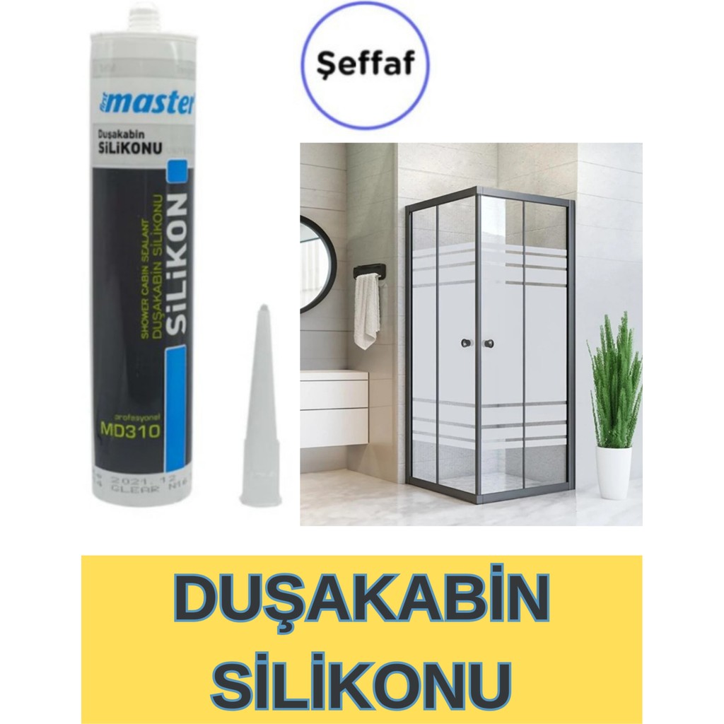 Kl Home Duşa Kabin Silikon-Profesyonel Kalite Duşakabin Silikonu Şeffaf Küf ve Mantar Yapmaz ( 1 Adet ) Duşakabin Fiyatı