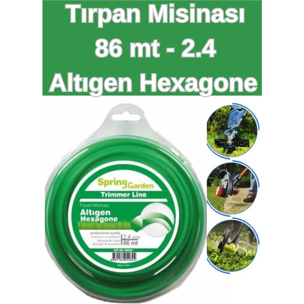 Kl Home Hexagone Tırpan Misinası 2.4 mm x 86 Metre Altıgen-Hexagone 86MT Diğer Fiyatı