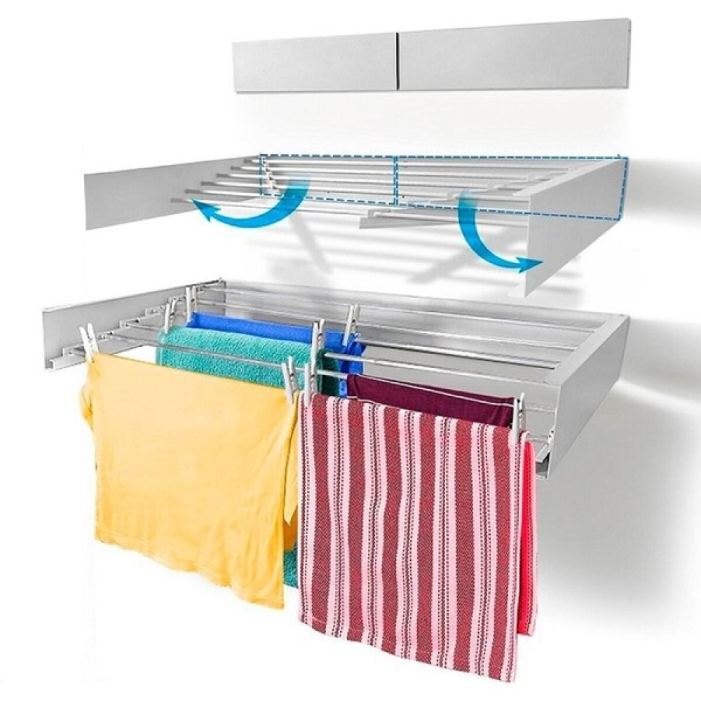 Kl Home Modern Yeni Nesil Tasarim Kurutmalık Çamaşır Askısı Duvara Monte Çamaşırlık (BEYAZ-75CM) Çamaşır Kurutma Makineleri Fiyatı