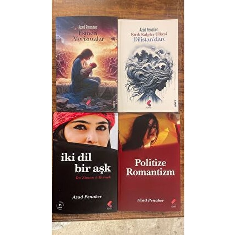 Klaros Yayınları İki Dil Bir Aşk, Esmeri Aforizmalar, Kırık Kalpler Ülkesi - Azad Penaber 4 Kitap Seti Diğer Fiyatı