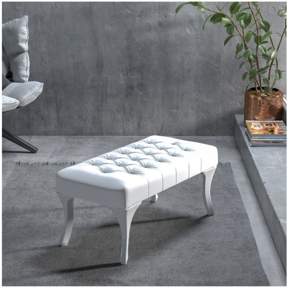 Klas Market Naturel Krem Kapitoneli Kapı Önü Ayak Ucu Puf & Bench 90 cm Puf Fiyatı
