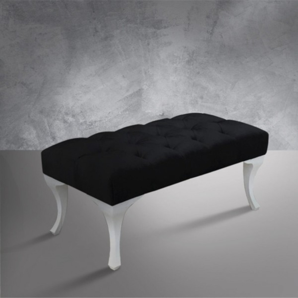 Klas Market Royal Siyah Kapitoneli Kapı Önü Ayak Ucu Puf & Bench 90 cm Puf Fiyatı