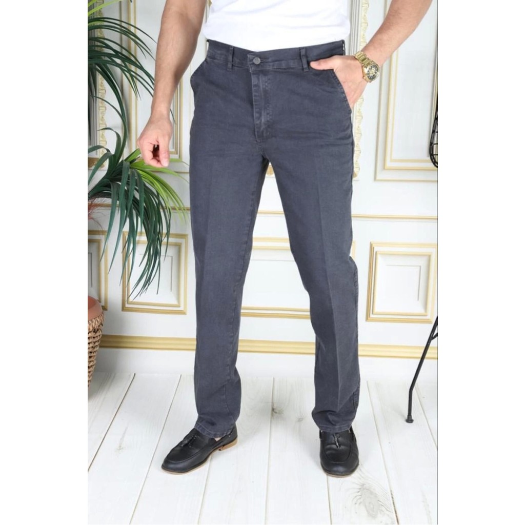 Klasik Kesim Füme Likralı Erkek Yan Cepli Klasik Kot Pantolon Baba Pantolonu Phantom Jeans By Small Giyim & İç Giyim Fiyatı