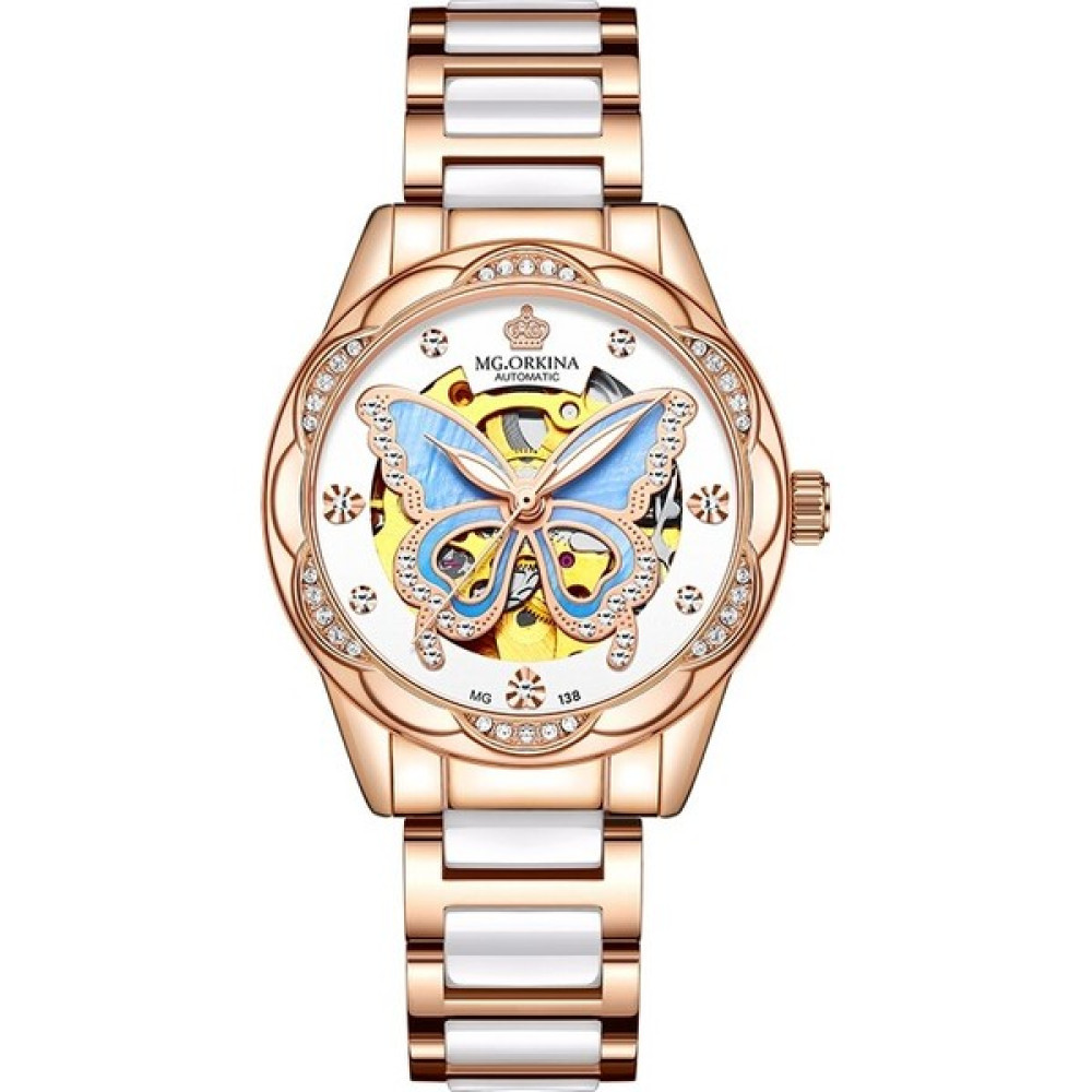 Klasik Üst Mekanik Kadın Izle Moda Su Geçırmez Lüks Bayanlar Otomatik Kol Saati Seramik Kayış Montre Femme Kol Saatleri Fiyatı