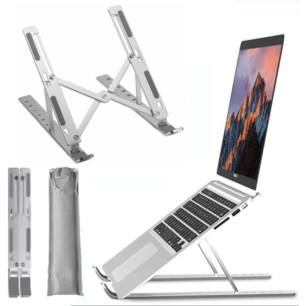 Klasist Alüminyum Ayarlı Laptop Yükseltici / Tutucu Stand (Taşıma Kılıfı ) - Gri Dizüstü Bilgisayar Aksesuarları Fiyatı