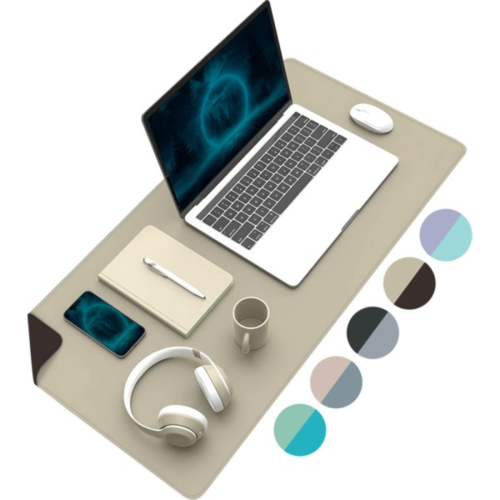 KlasseGear Çift Renk Deri Mousepad Laptop Bilgisayar Için 80X40 cm Bej ve Kahverengi Mouse Pad Fiyatı