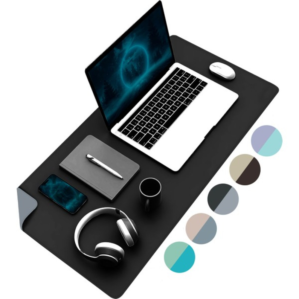 KlasseGear Çift Renk Deri Mousepad Laptop Bilgisayar Için 80X40 cm Siyah ve Gri Mouse Pad Fiyatı