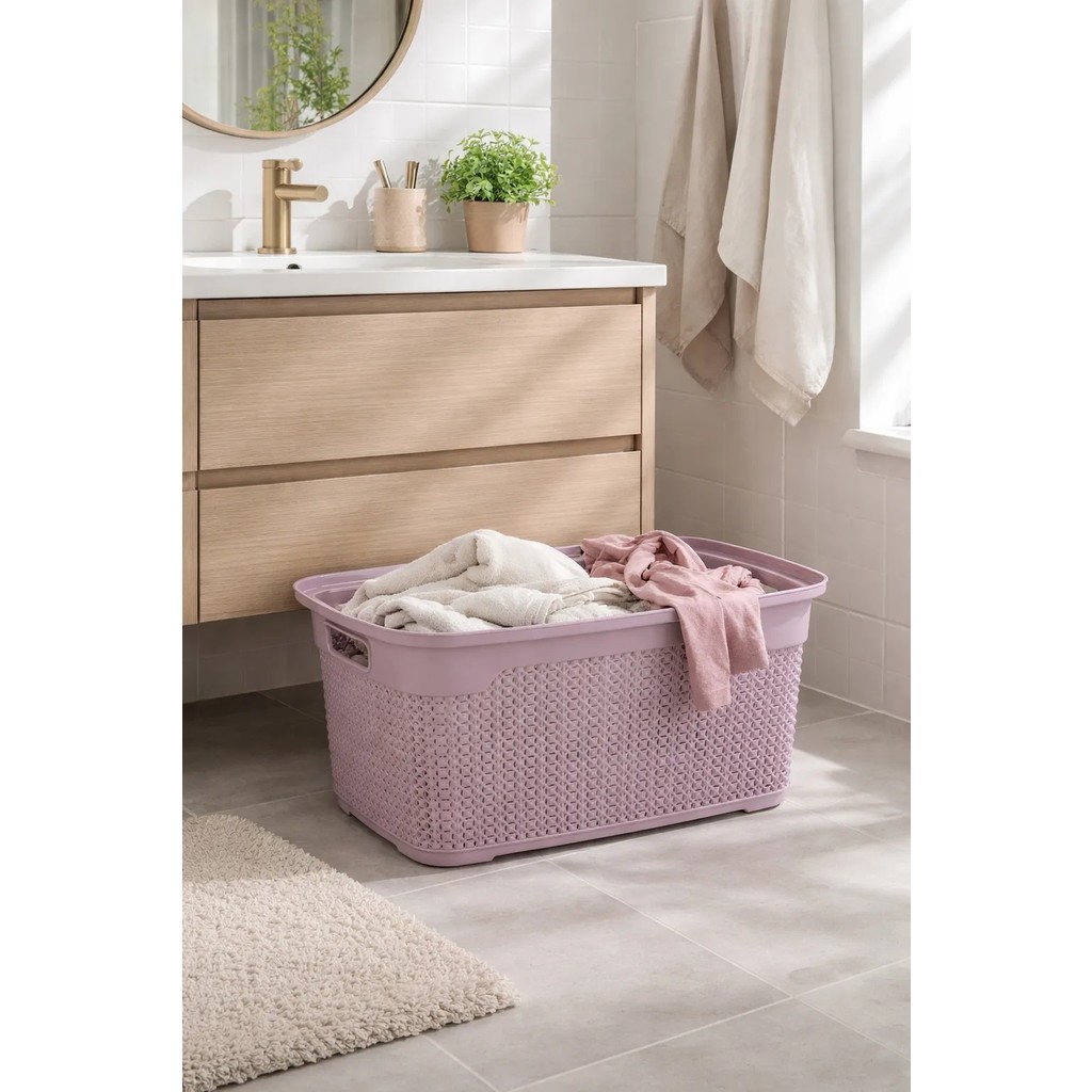 Klassy Damla Çok Amaçlı Çamaşır Sepeti – 30 Lt - 345 x 495 x 235 mm - Bej Diğer Fiyatı