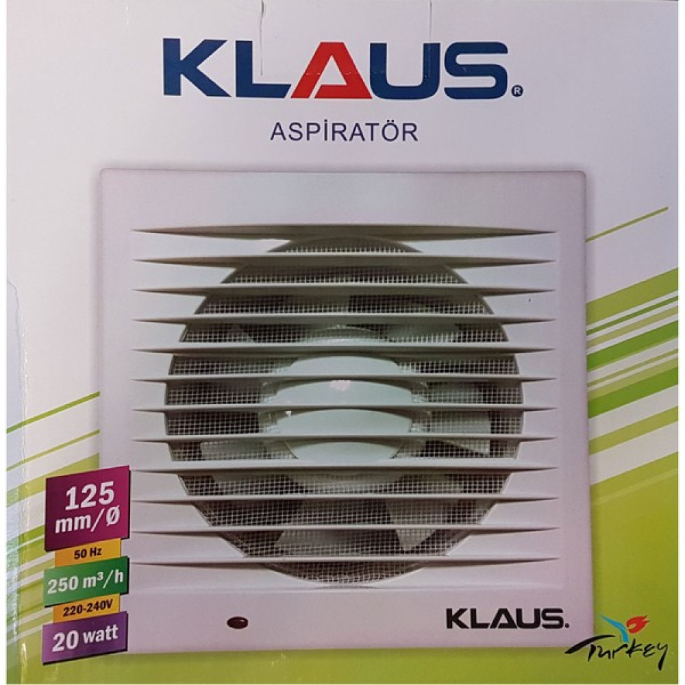 Klaus Banyo Aspiratör Fanı (125 mm) Oto Boyaları Fiyatı