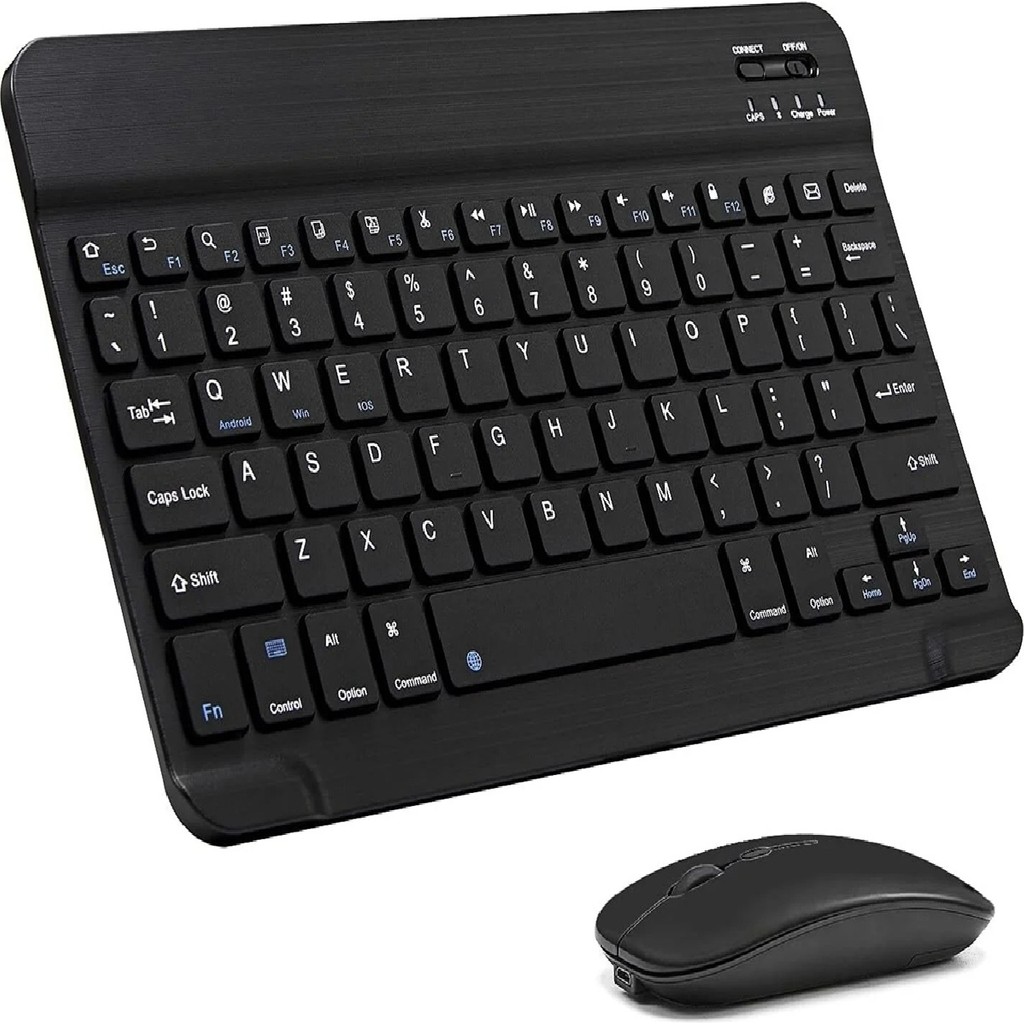 Klavye ve Mouse Seti Kablosuz Bluetooth Türkçe Q Ios/androidtablet Telefon Uyumlu Şarjlı - Siyah Klavye - Mouse Fiyatı