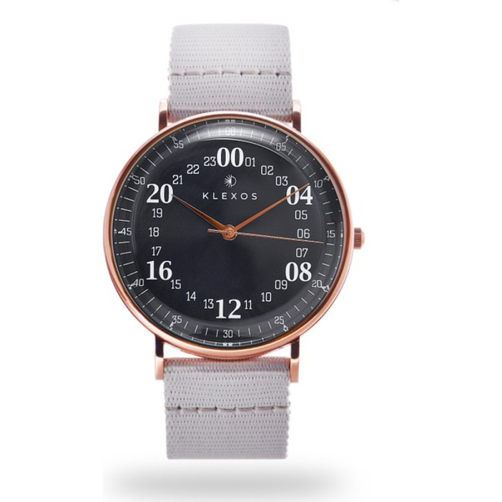 Klexos 24 Saat Kadranlı Kol Saati | Dream Stonehenge Rose Gold - Koyu Gri Kol Saatleri Fiyatı
