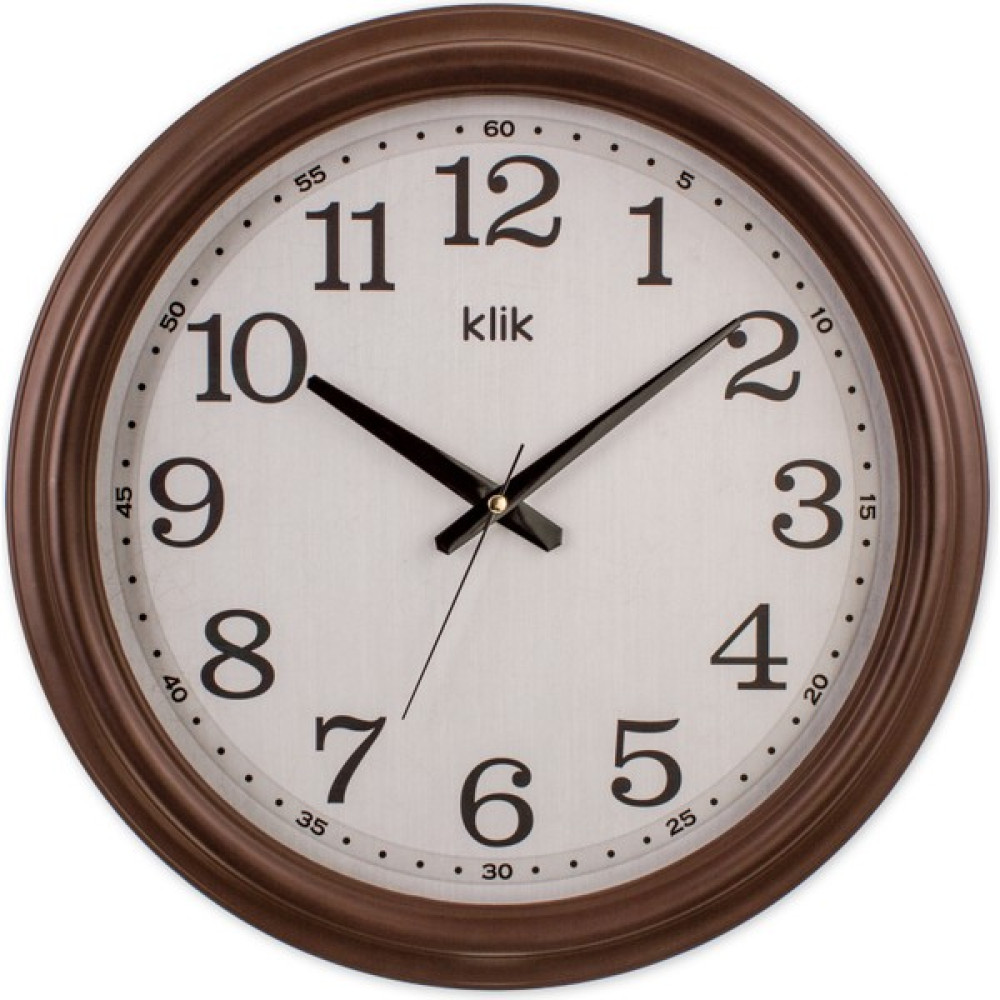 Klik Royal Kahverengi Klasik Duvar Saati - 46 x 46 cm Dekoratif Saat Fiyatı