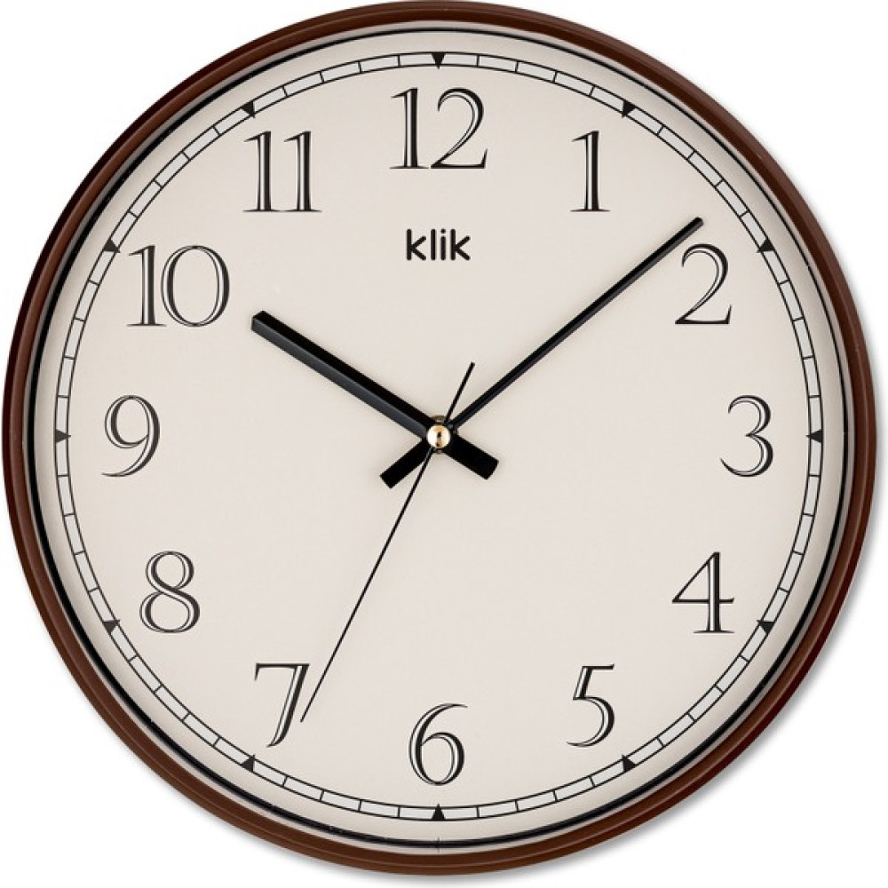 Klik Slim Kahverengi Minimalist Duvar Saati - 30 x 30 Dekoratif Saat Fiyatı