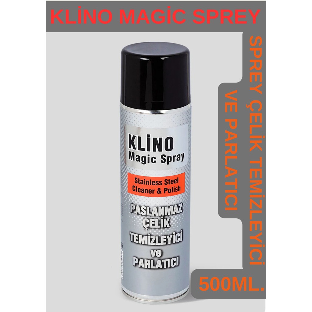Klino Magic Sprey Paslanmaz Çelik Temizleyici ve Parlatıcı 500 ml Bulaşık Yıkama Fiyatı