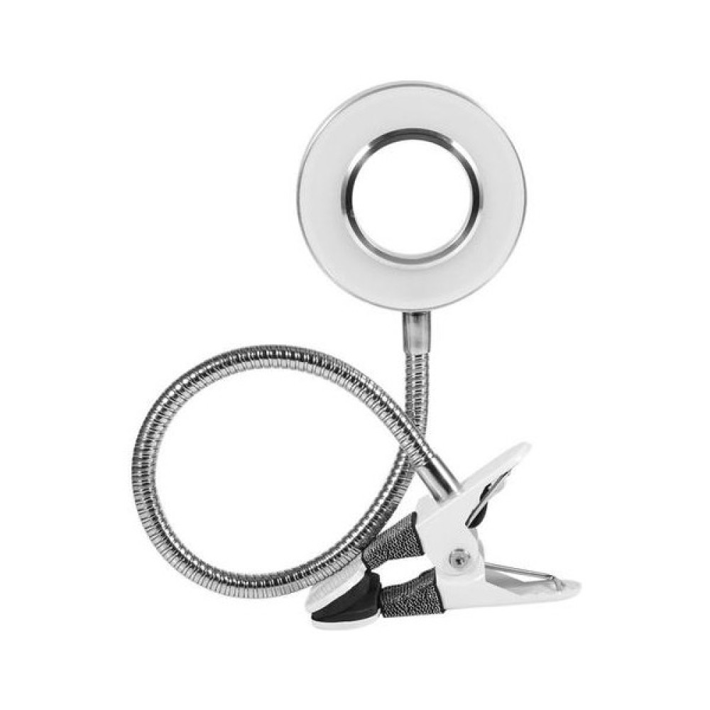 Klip Işık Kirpik Uzatma Aydınlatma LED Klip Lamba USB Göz Bakımı Kitap Işık, Yatak Lambası, Dövme, Nail Art, Makyaj Masası Lambası Beyaz Işık - Gümüş Abajur Fiyatı