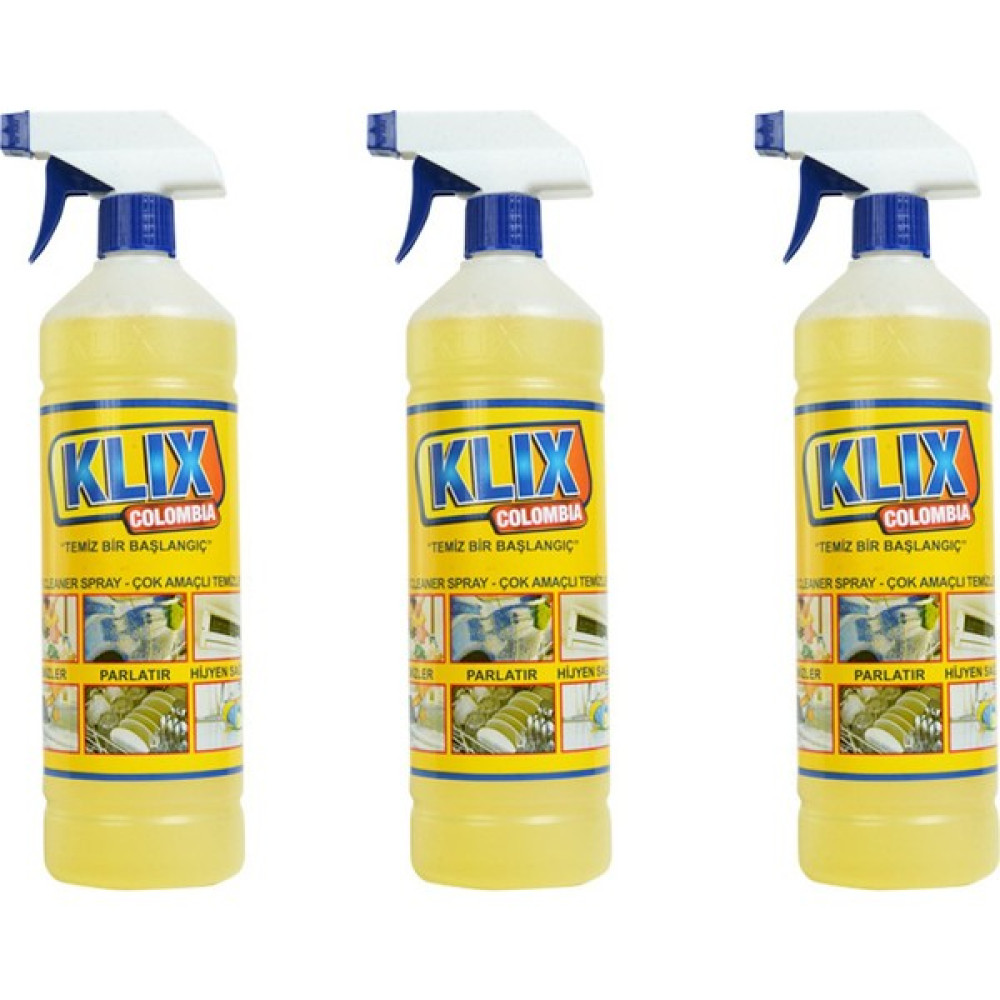 Klix Colombia Çok Amaçlı Genel Temizleyici 1 Lt. 3'lü Avantaj paket Oto Boyaları Fiyatı