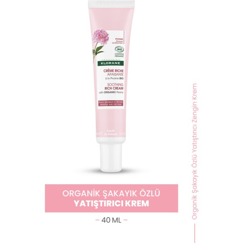 Klorane Hassas ve Kuru Ciltler Için Organik Şakayık Özlü Yatıştırıcı Zengin Krem 40 ml Nemlendiriciler Fiyatı
