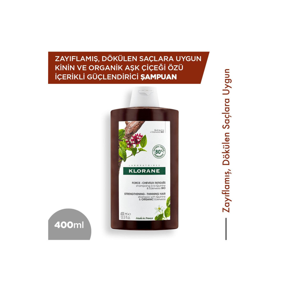 Klorane Kinin ve Organik Aşk Çiçeği Özlü Güçlendirici Şampuan 400 ml Şampuan ve Saç Kremi Fiyatı