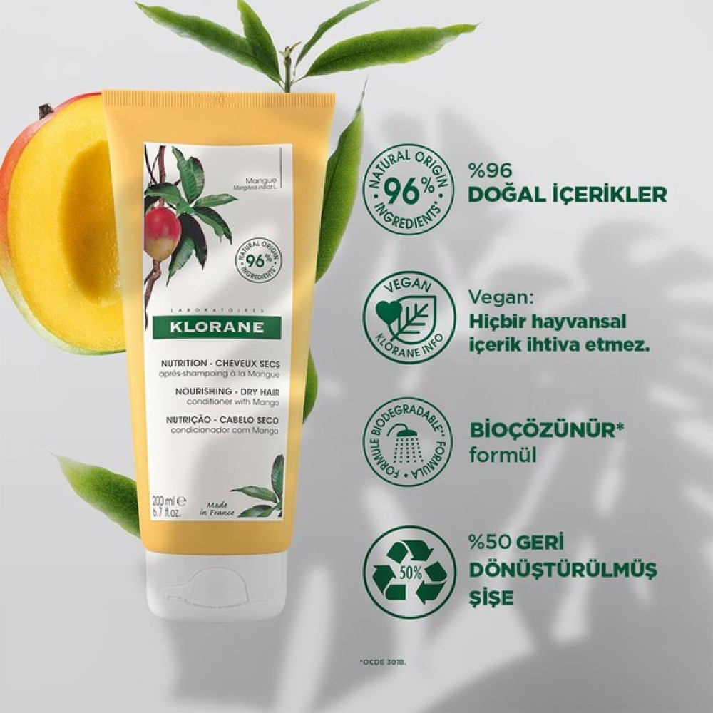 Klorane Mango Içerikli Besleyici Saç Bakım Kremi 200 Ml - 1 Şampuan ve Saç Kremi Fiyatı