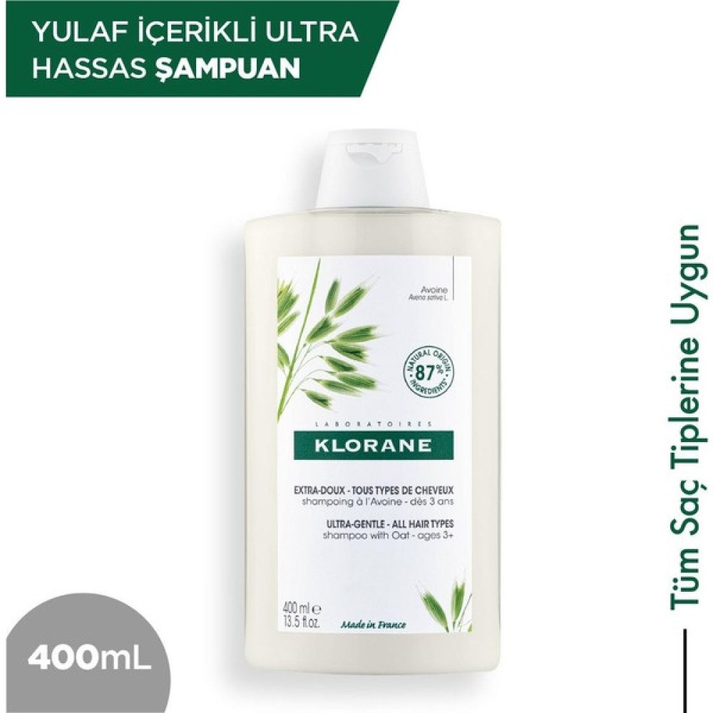 Klorane Yulaf Içerikli Ultra Hassas Şampuan 400 Ml - 1 Şampuan ve Saç Kremi Fiyatı