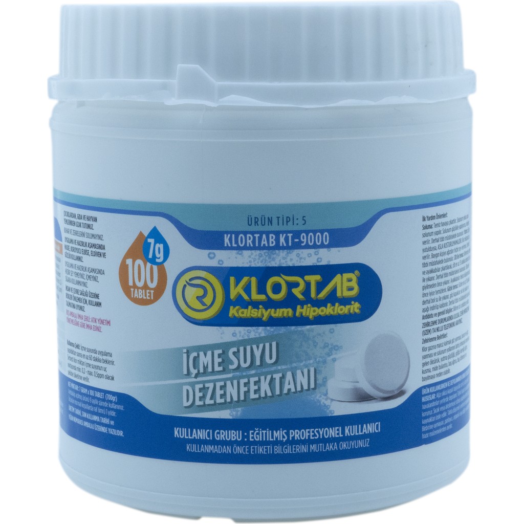 Klortab Nadcc Içme ve Kullanım Suyu Dezenfektanı 7GR/100ADET - Klortab Kalsiyum Hipoklorit 7GR/100ADET - yok Diğer Fiyatı
