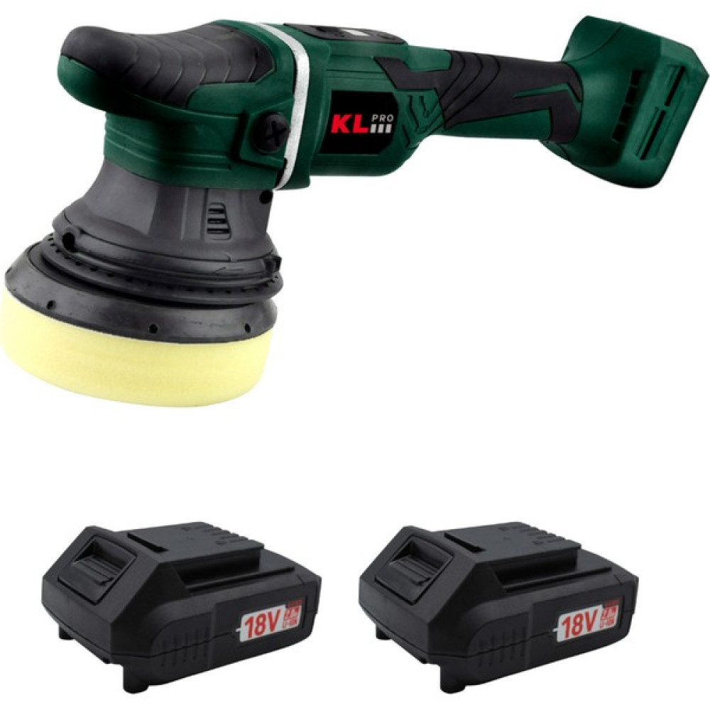 Klpro KLPS18B-20 18V/2.0AH Li-Ion Çift Akülü Kömürsüz 125MM Profesyonel Polisaj Makinesi Cila / Polisaj Makinesi Fiyatı