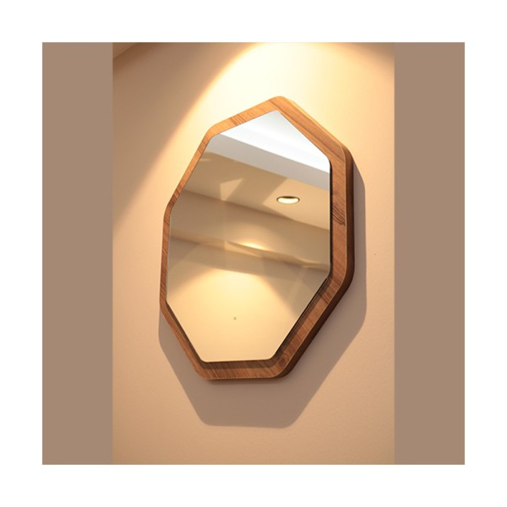 Klt Modüler Dekoratif Ceviz Ayna, Antre, Koridor, Salon, Mutfak, Banyo, Wc, Ofis Aynası 45 cm 8 Gen Ayna Fiyatı