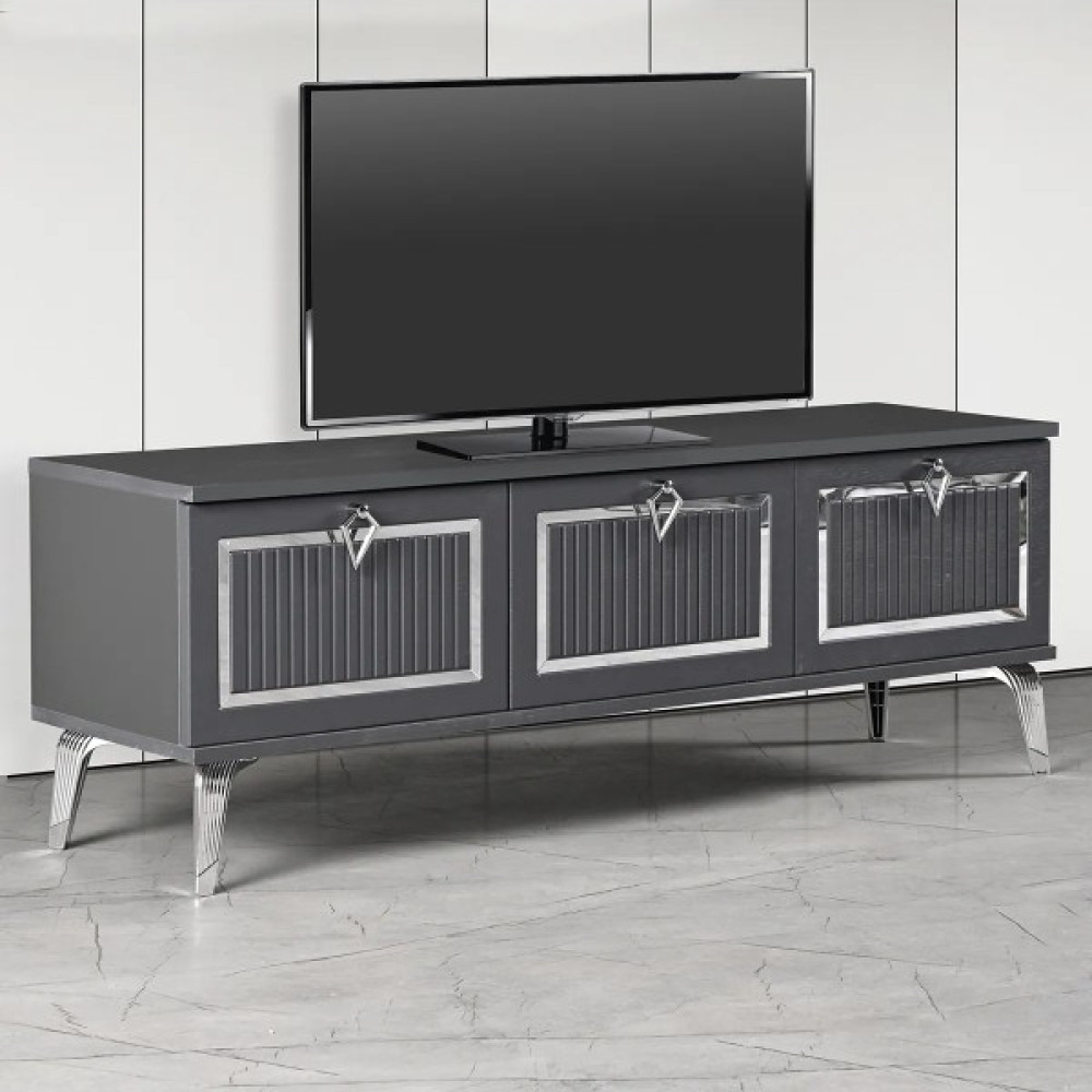 Klt Modüler Tv Ünitesi Antrasit, Yaşam Tv Ünitesi - Antrasit Tv Ünitesi / Sehpası Fiyatı