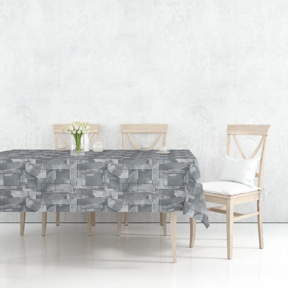 K&M Hometex Astarlı Sıvı Geçirmez Silinebilir Muşamba Masa Örtüsü - Antrasit - 140 x 220 cm Masa Örtüsü Fiyatı