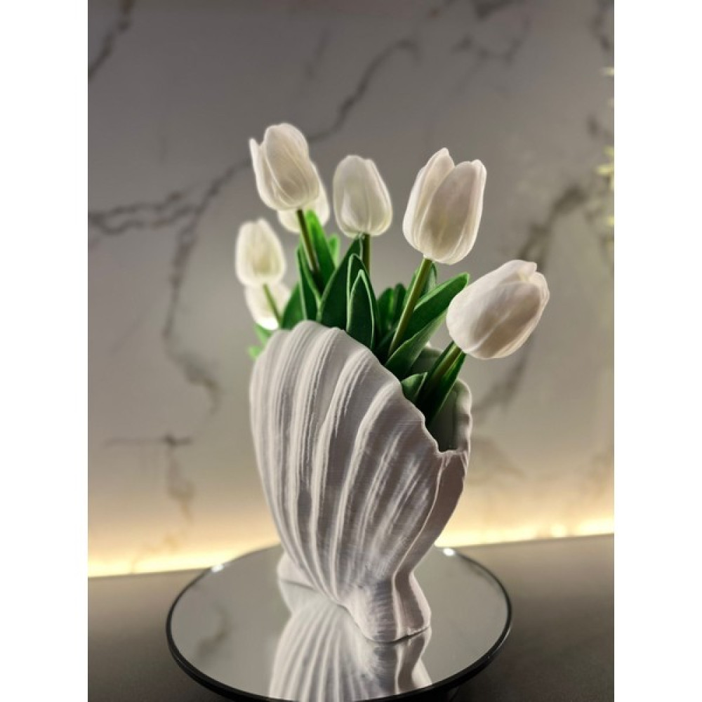 Kmk Istiridye Vazo 18 cm (Boyanabilir ve Çiçekler Sete Dahil Değildir) Vazo Fiyatı