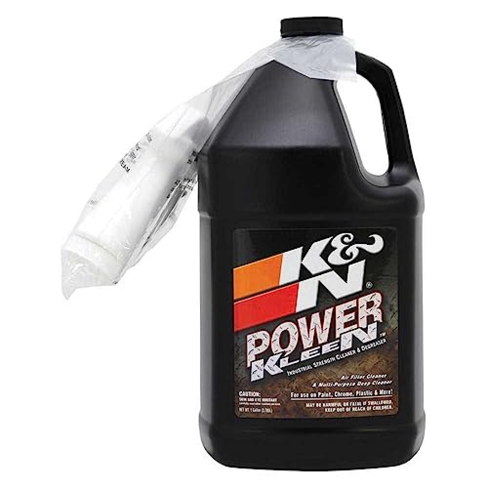 K&N Air Filter Cleaner and Degreaser: Power Kleen; 1 Gallon; Restore Engine Air Filter Performance, 99-0635