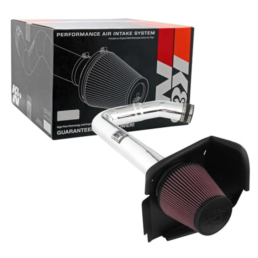 K&N Cold Air Intake Kit: Increase Acceleration & Engine Growl, Guaranteed to Increase Horsepower up to 7HP: Compatible with 3.6L, V6, 2011-2019 Dodge/Chrysler (Challenger, Charger, 300, C), 69-2544TP